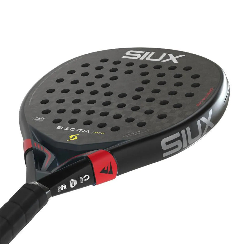 Raquette padel Siux Stupa Electra Pro 2026 noir rouge — vue détail 2