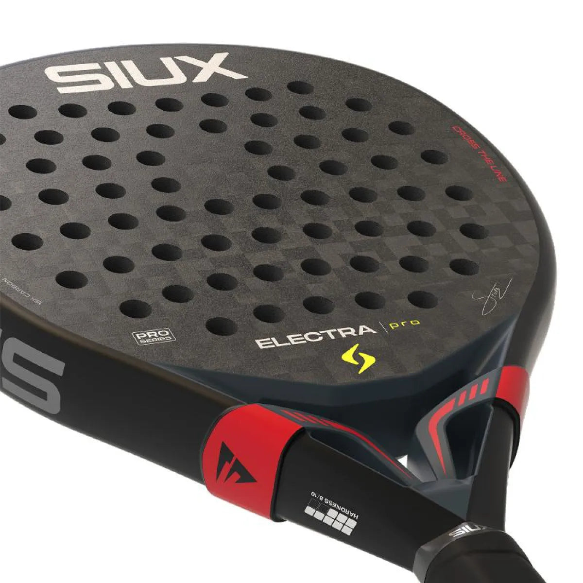 Raquette padel Siux Stupa Electra Pro 2026 noir rouge — vue en perspective