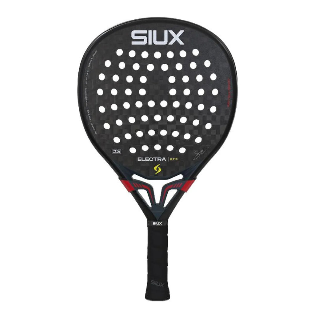 Raquette padel Siux Stupa Electra Pro 2026 noir rouge — vue de face