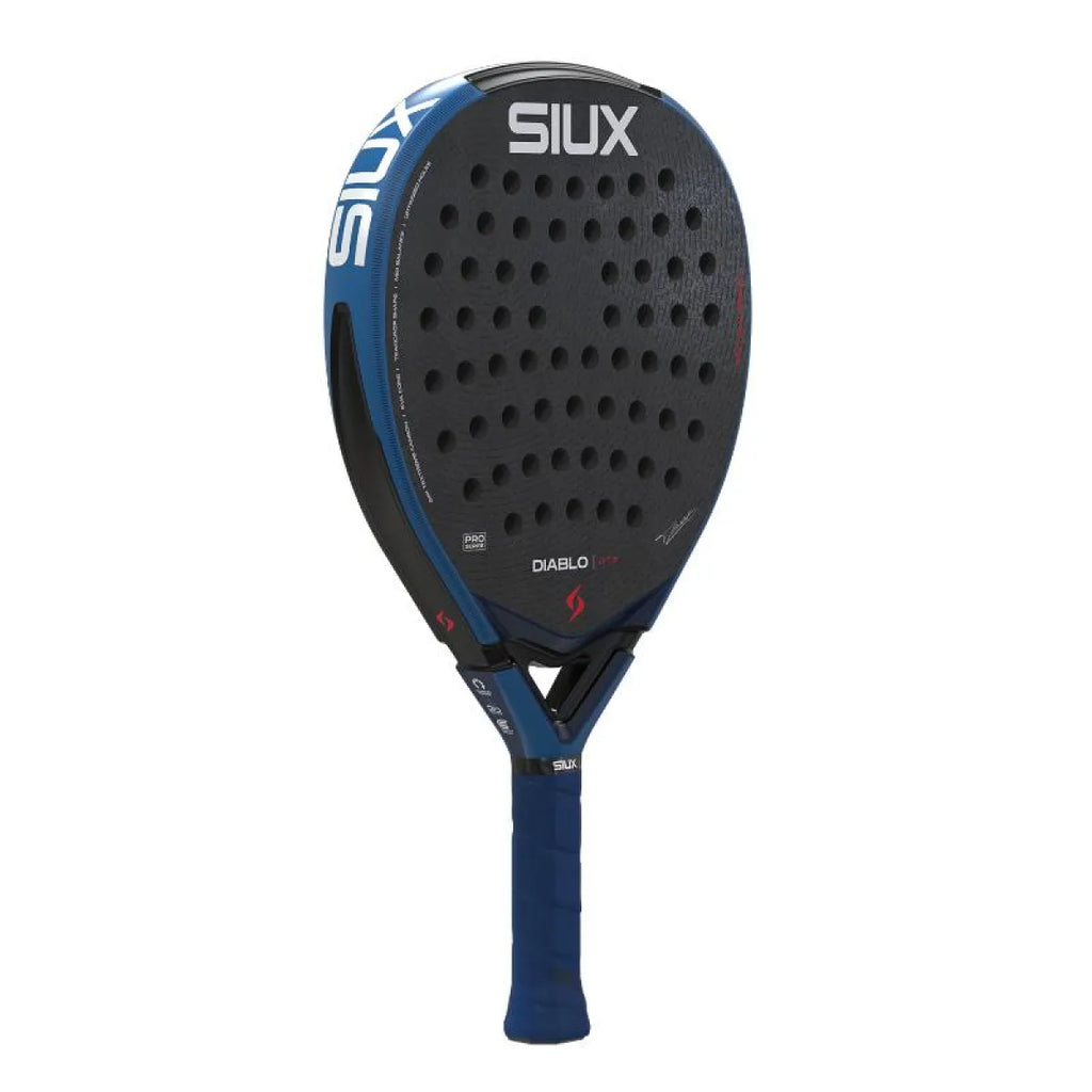 Raquette padel Siux Tino Libaak Diablo Pro 2026 bleu Royal — vue de profil