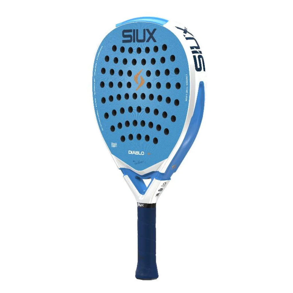 Raquette padel Siux Tino Libaak Diablo Pro SE bleu — vue de profil 2