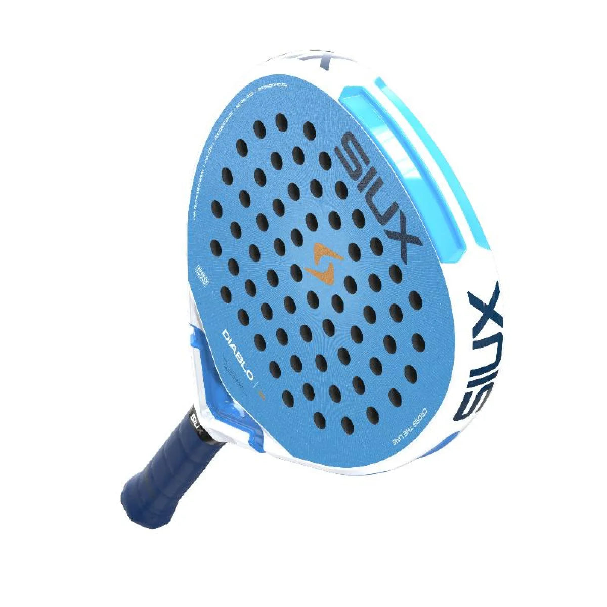 Raquette padel Siux Tino Libaak Diablo Pro SE bleu — vue de dos