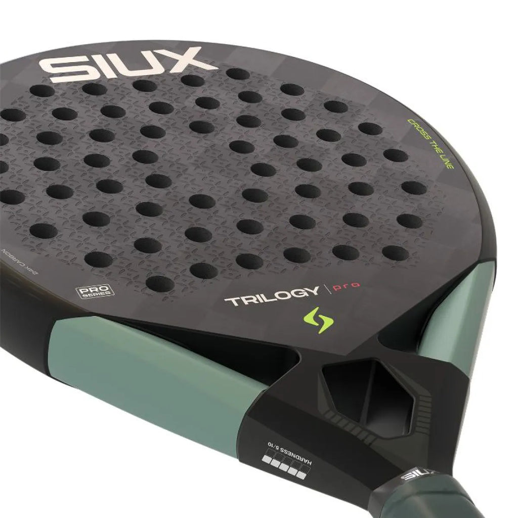 Raquette padel Siux Trilogy Pro 2026 noir vert — vue en perspective