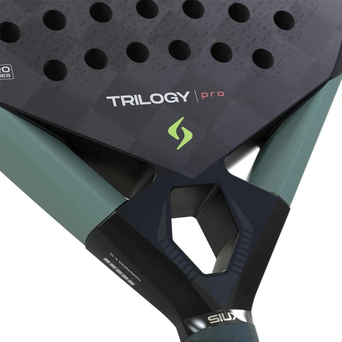 Raquette padel Siux Trilogy Pro 2026 noir vert — vue de dos