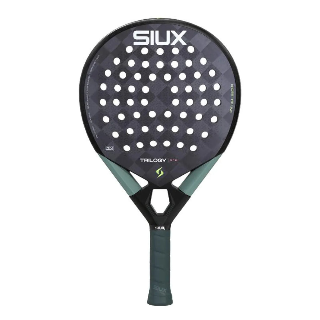 Raquette padel Siux Trilogy Pro 2026 noir vert — vue de face