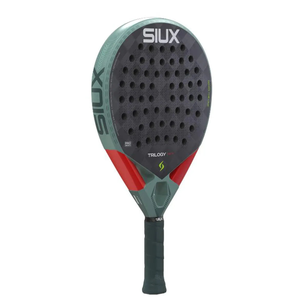 Raquette padel Siux Trilogy Pro 2026 vert — vue de profil