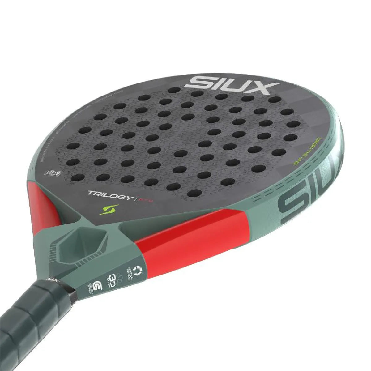 Raquette padel Siux Trilogy Pro 2026 vert — vue détail 2
