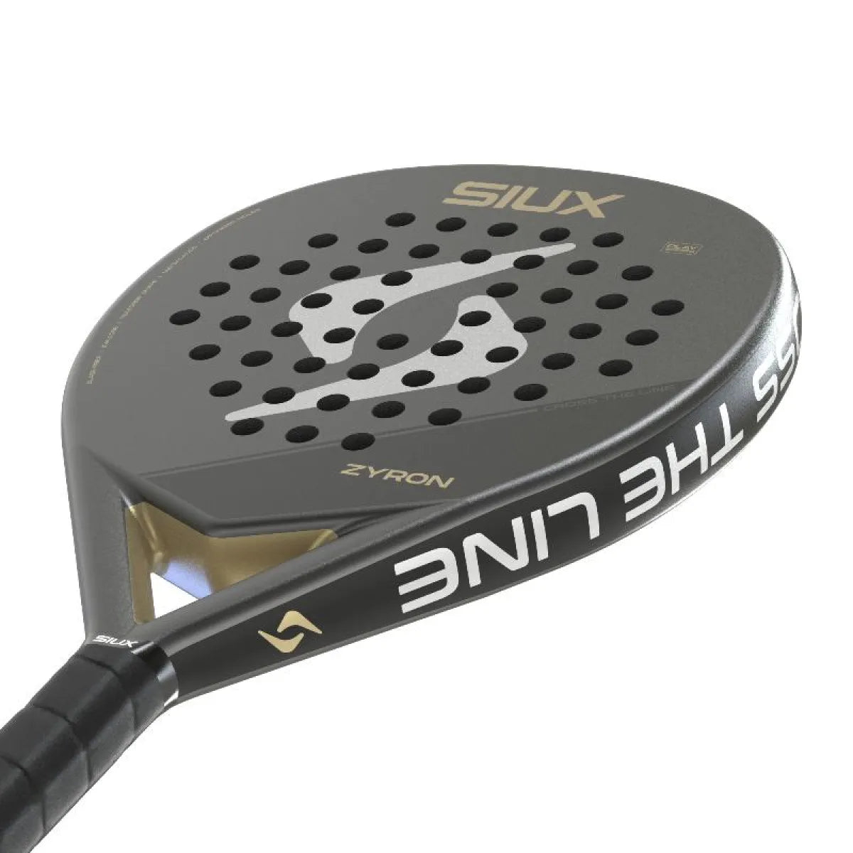 Raquette padel Siux Zyron Gold 2026 — vue de dessus