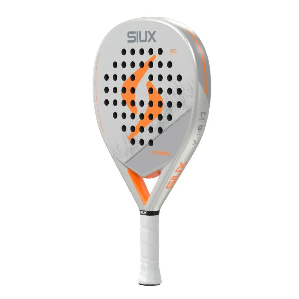 Raquette padel Siux Zyron orange 2026 — vue de dessus