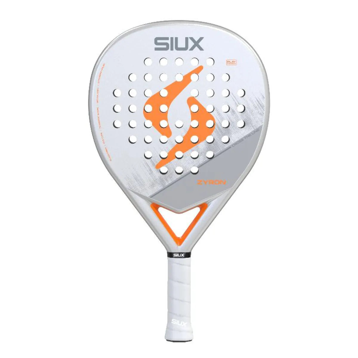 Raquette padel Siux Zyron orange 2026 — vue de face