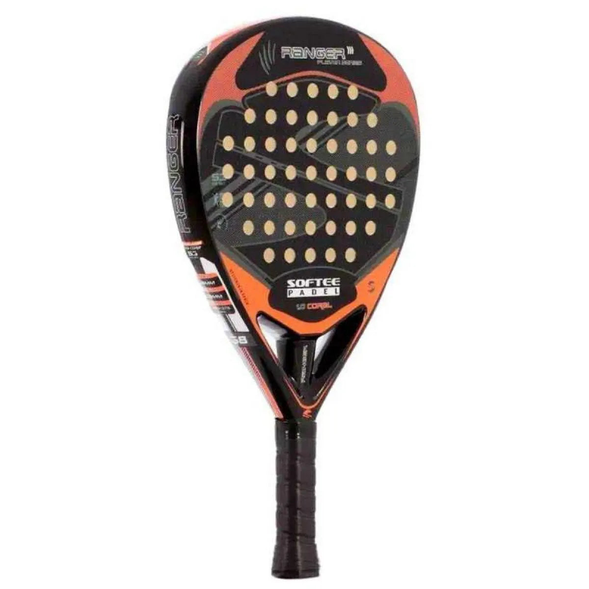 Raquette padel Softee Ranger corail — vue de profil