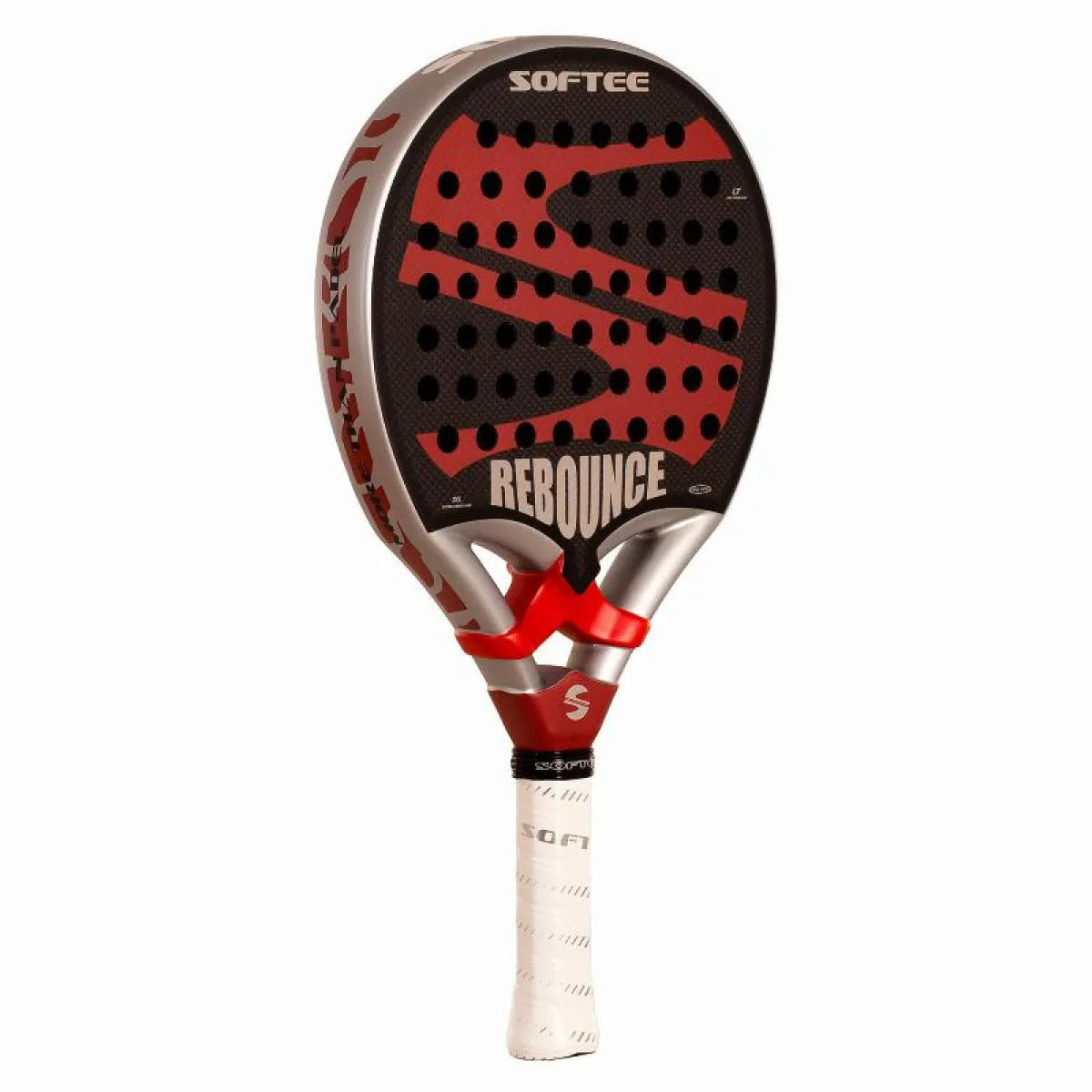 Raquette padel Softee Rebounce 3K rouge — vue de profil