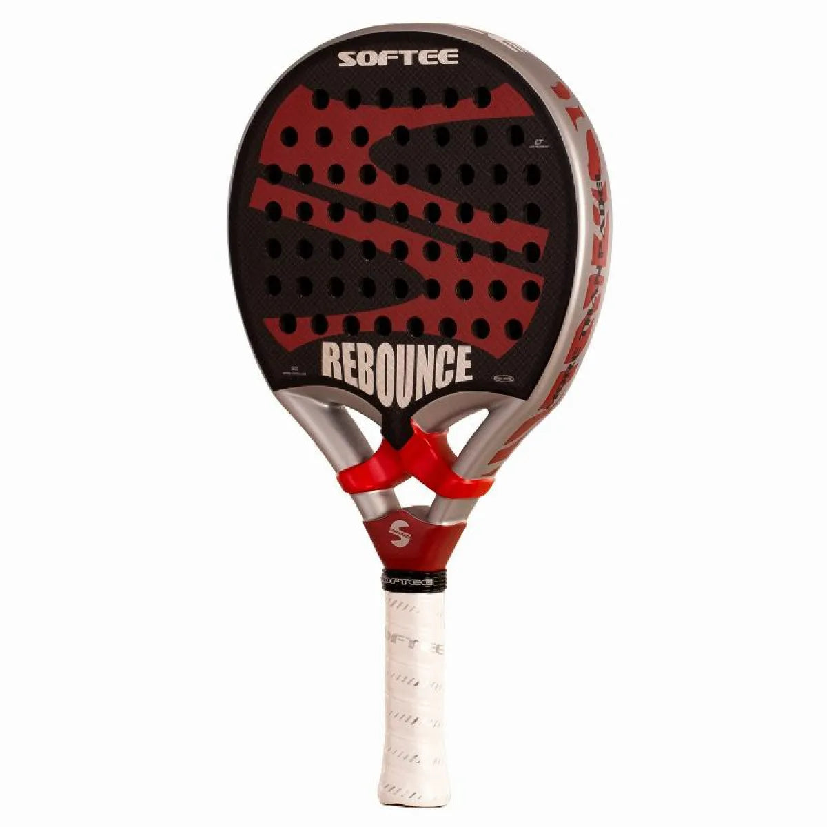 Raquette padel Softee Rebounce 3K rouge — vue de profil 2