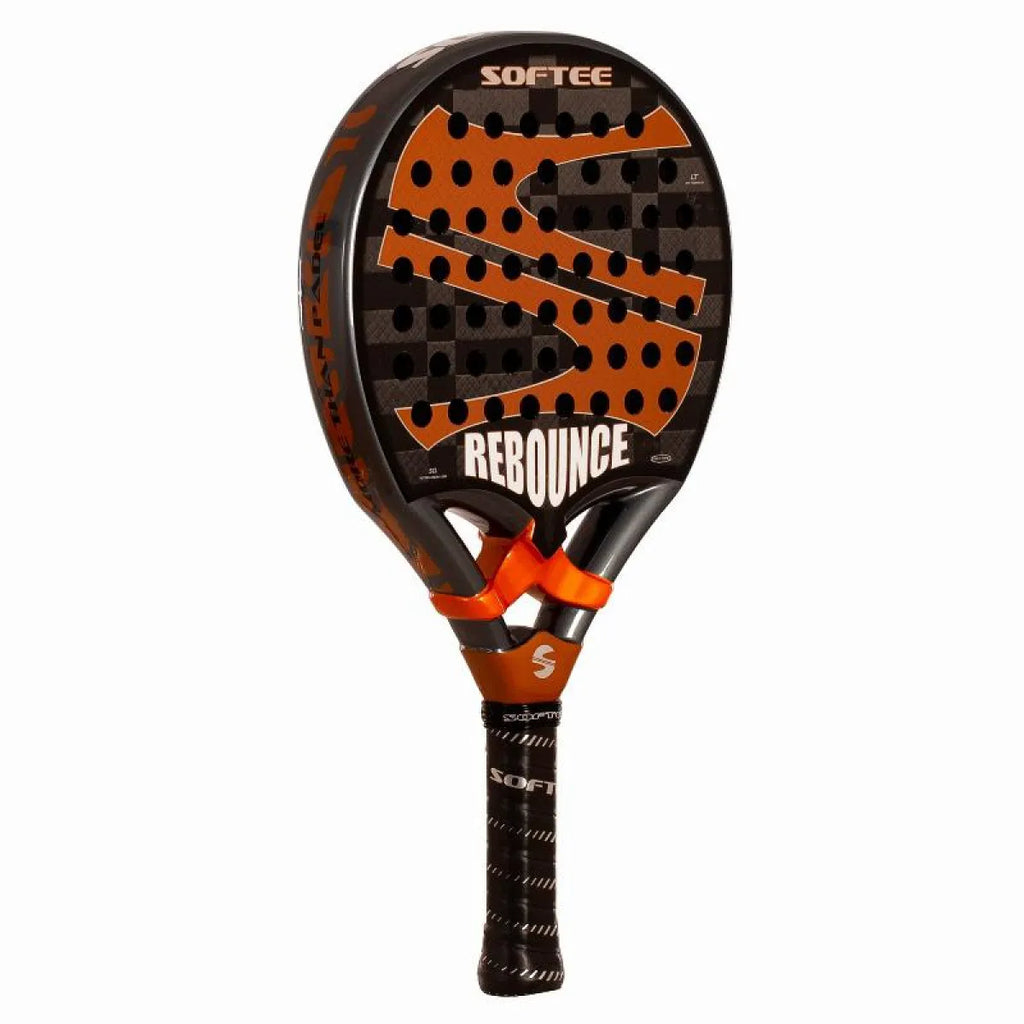 Raquette padel Softee Rebounce orange — vue de profil