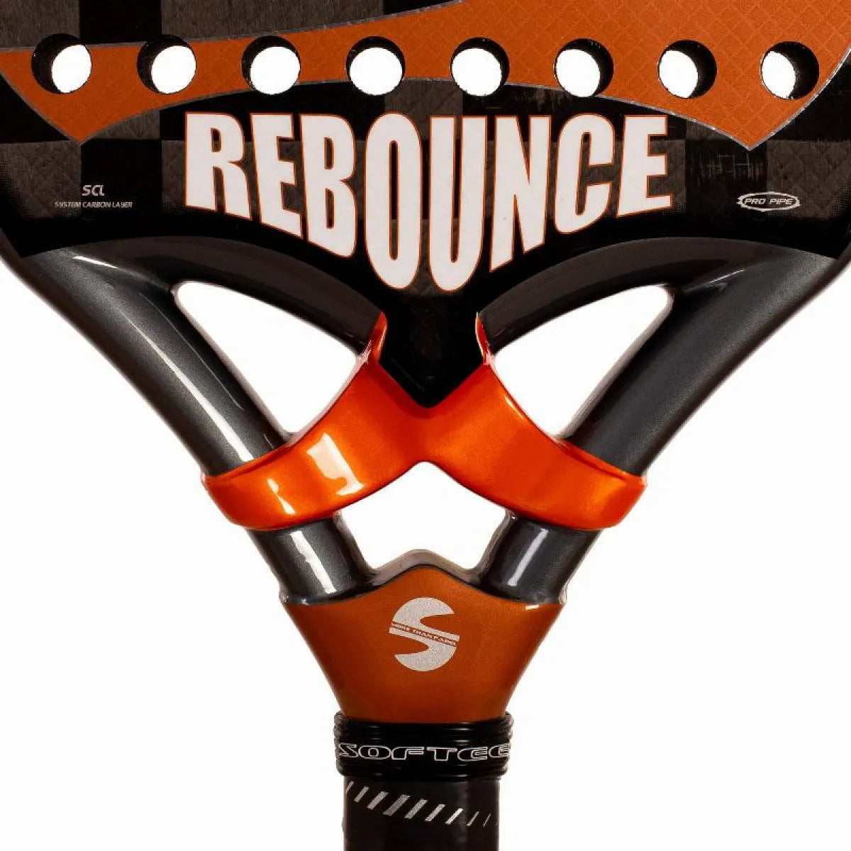 Raquette padel Softee Rebounce orange — vue détail 2