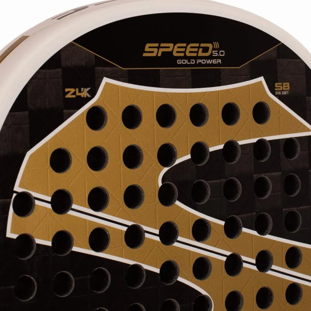 Raquette padel Softee Speed doré Nano Mesh 5.0 2027 — vue de dos