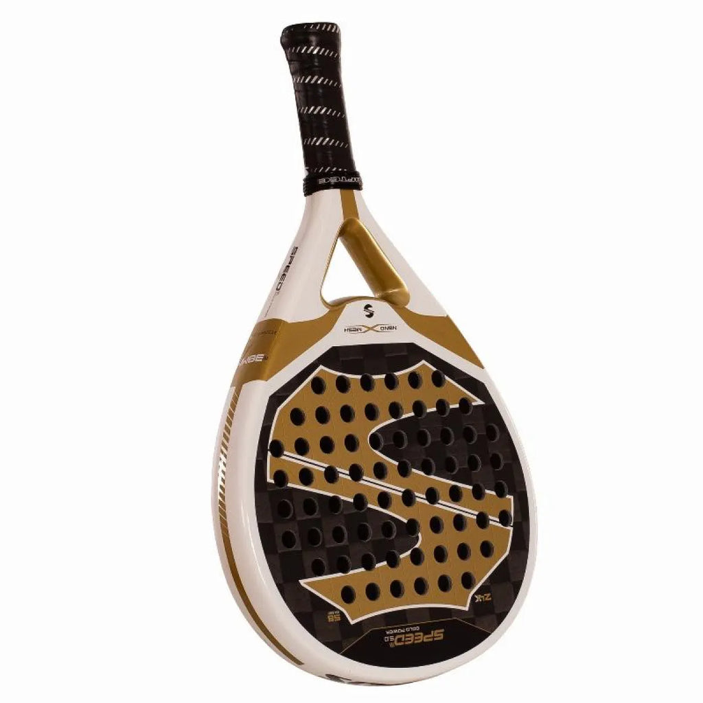 Raquette padel Softee Speed doré Nano Mesh 5.0 2027 — vue de dessus
