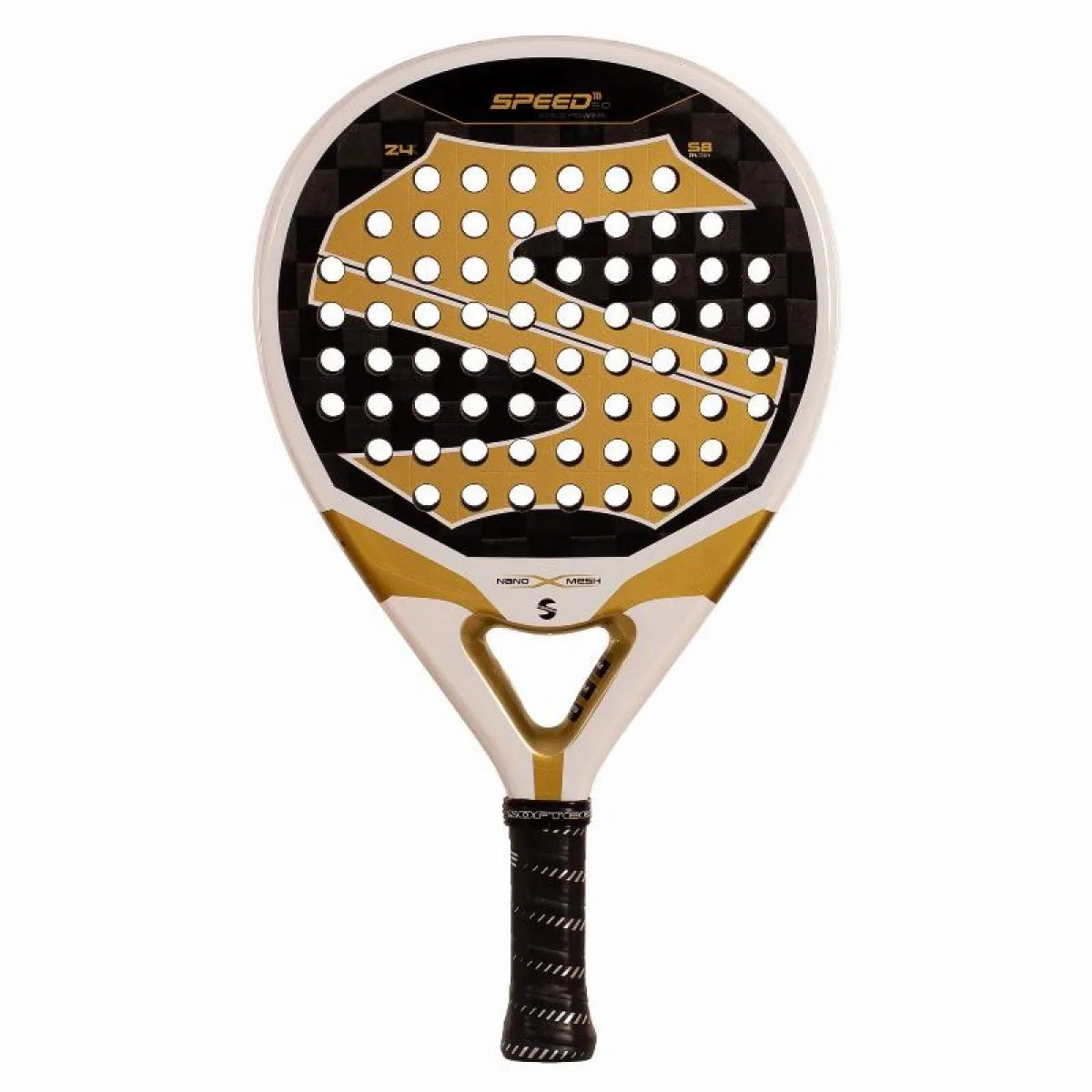 Raquette padel Softee Speed doré Nano Mesh 5.0 2027 — vue de face