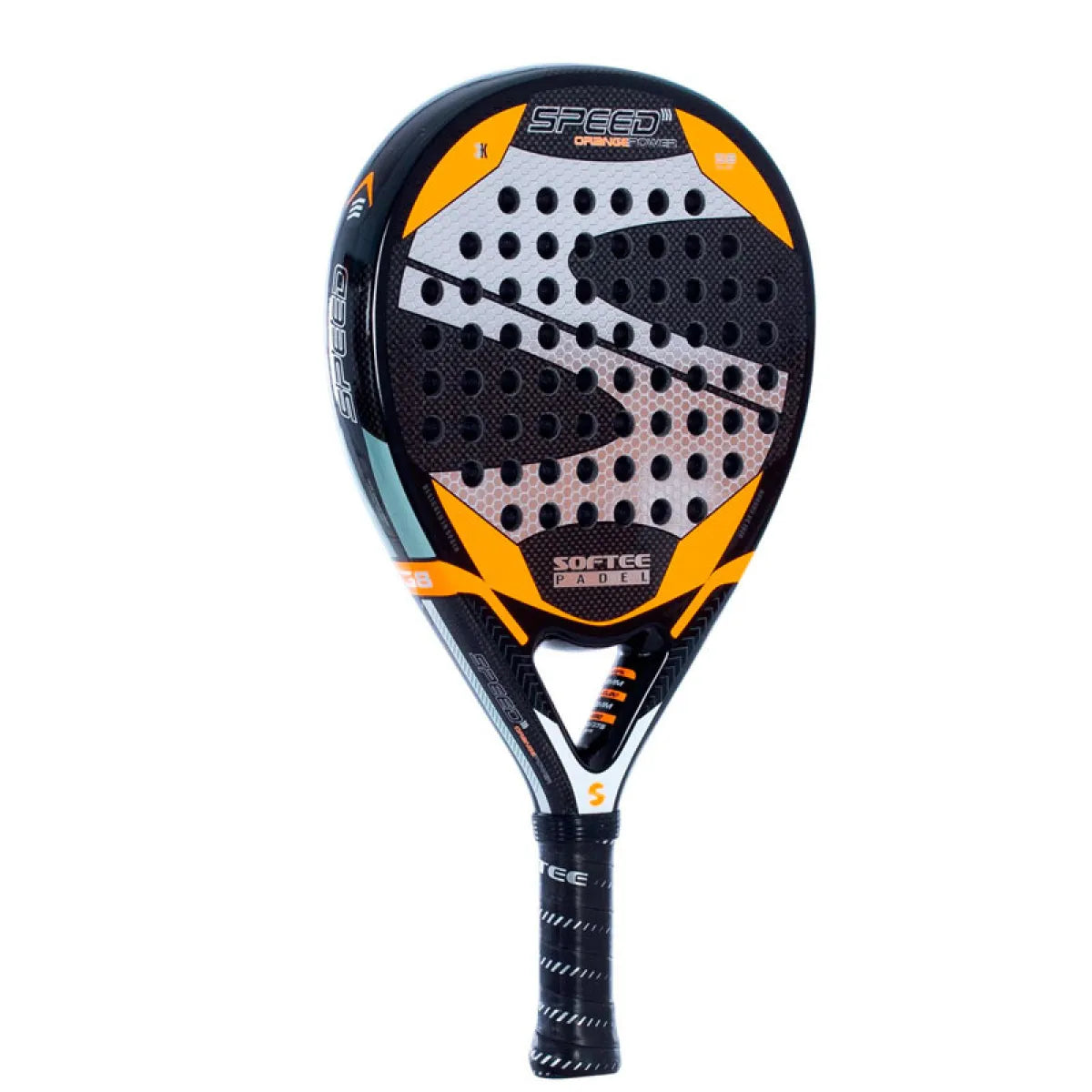 Raquette padel Softee Speed orange Power 2024 — vue de profil