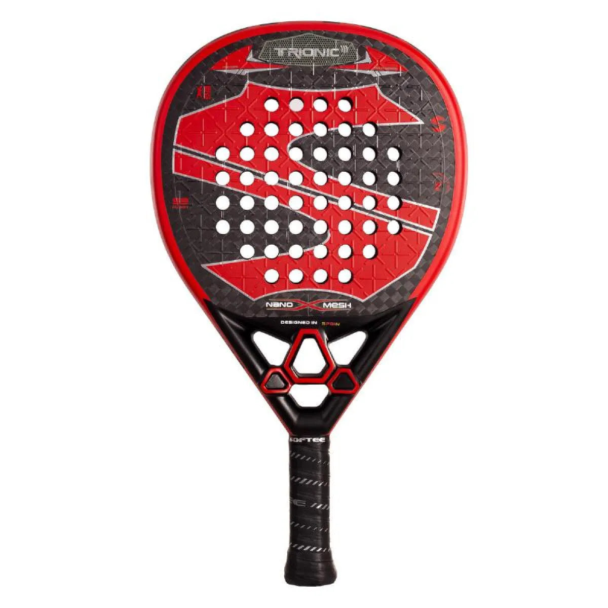 Raquette padel Softee Trionic rouge 2025 — vue de face