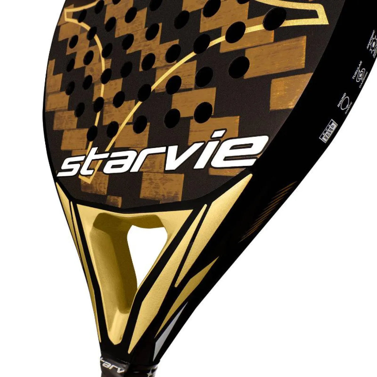 Raquette padel StarVie Exodus Gold Black 2025 — vue de profil 2