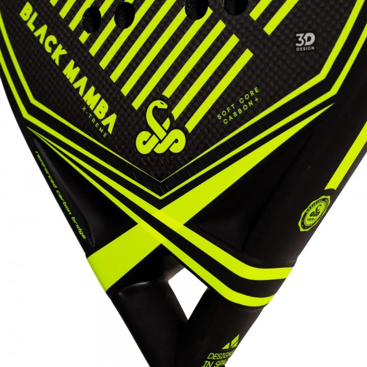 Raquette padel Vibora Black Mamba Xtreme 3K 2.0 2025 — vue en perspective