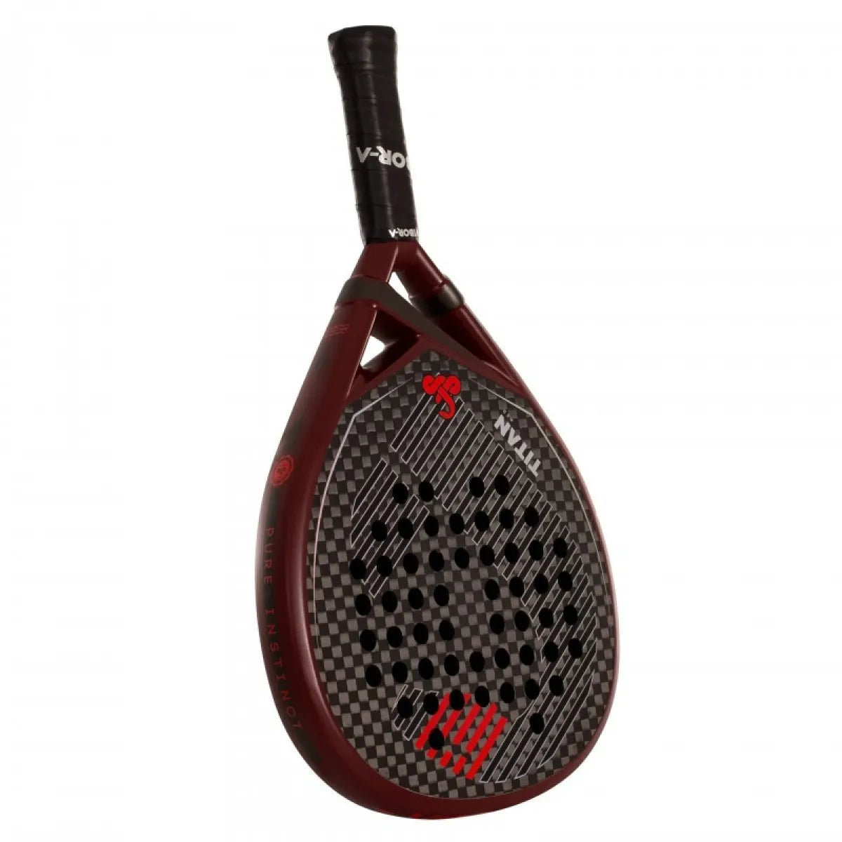 Raquette padel Vibora Titan 12K rouge 2026 — vue détail 2