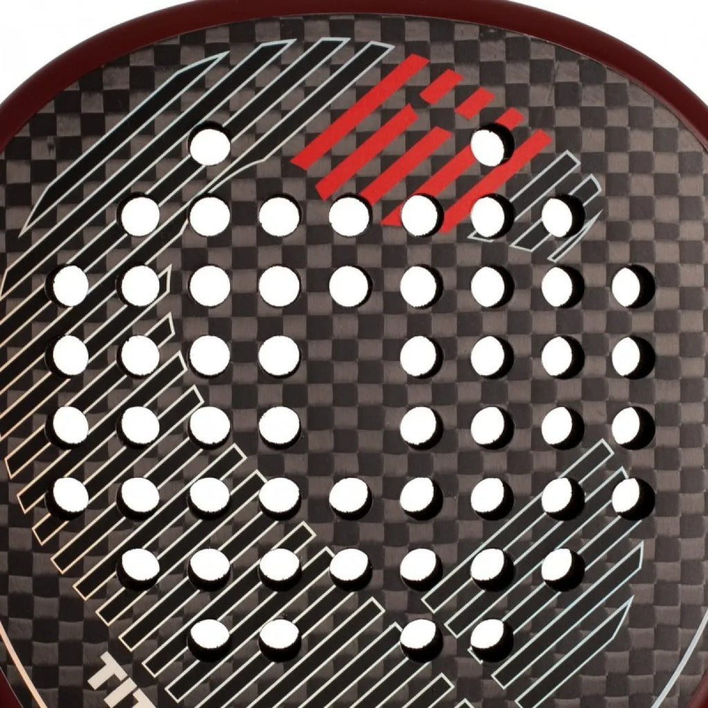 Raquette padel Vibora Titan 12K rouge 2026 — vue en perspective