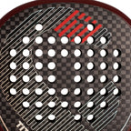 Raquette padel Vibora Titan 12K rouge 2026 — vue en perspective