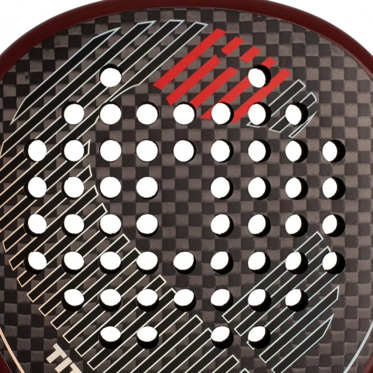 Raquette padel Vibora Titan 12K rouge 2026 — vue en perspective