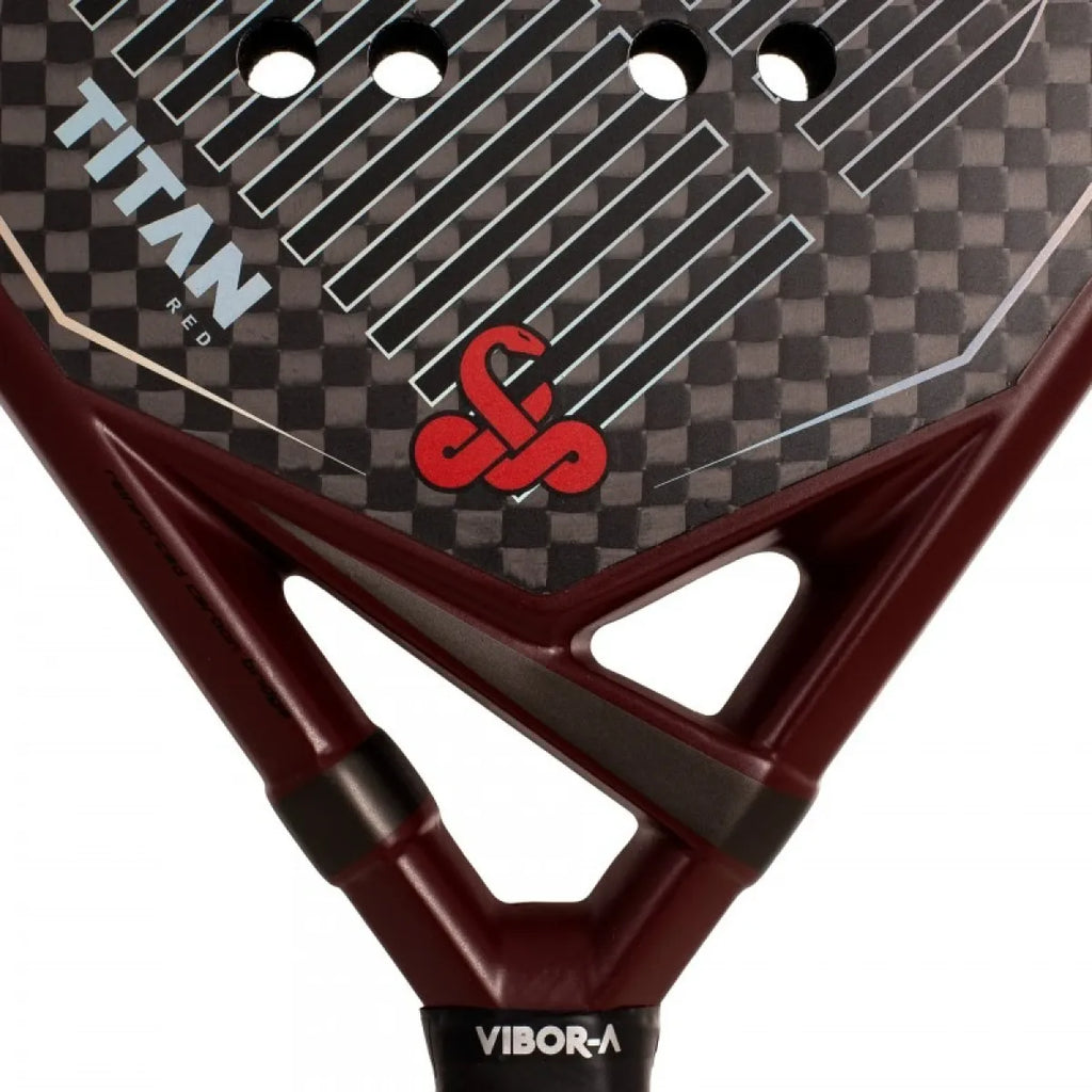 Raquette padel Vibora Titan 12K rouge 2026 — vue de dos