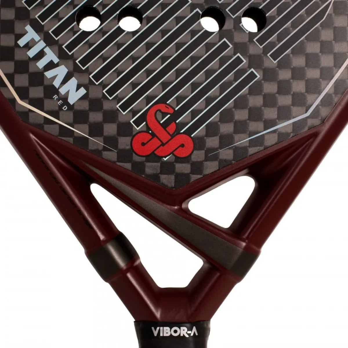 Raquette padel Vibora Titan 12K rouge 2026 — vue de dos