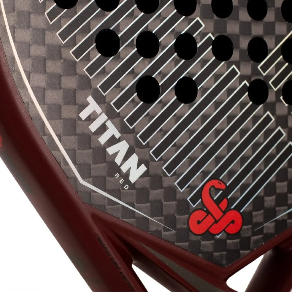 Raquette padel Vibora Titan 12K rouge 2026 — vue de dessus
