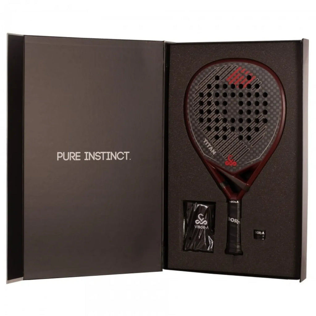 Raquette padel Vibora Titan 12K rouge 2026 — vue de face