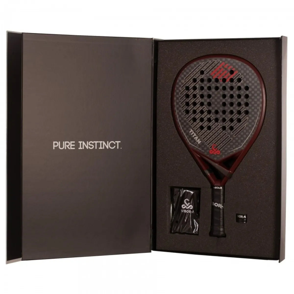 Raquette padel Vibora Titan 12K rouge 2026 — vue de face