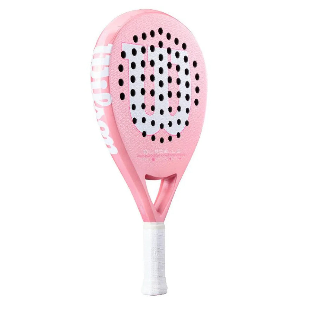 Raquette padel Wilson Blade V4 LS rose — vue de profil
