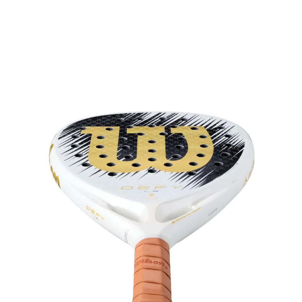 Raquette padel Wilson Defy LS V1 blanc doré — vue détail 1