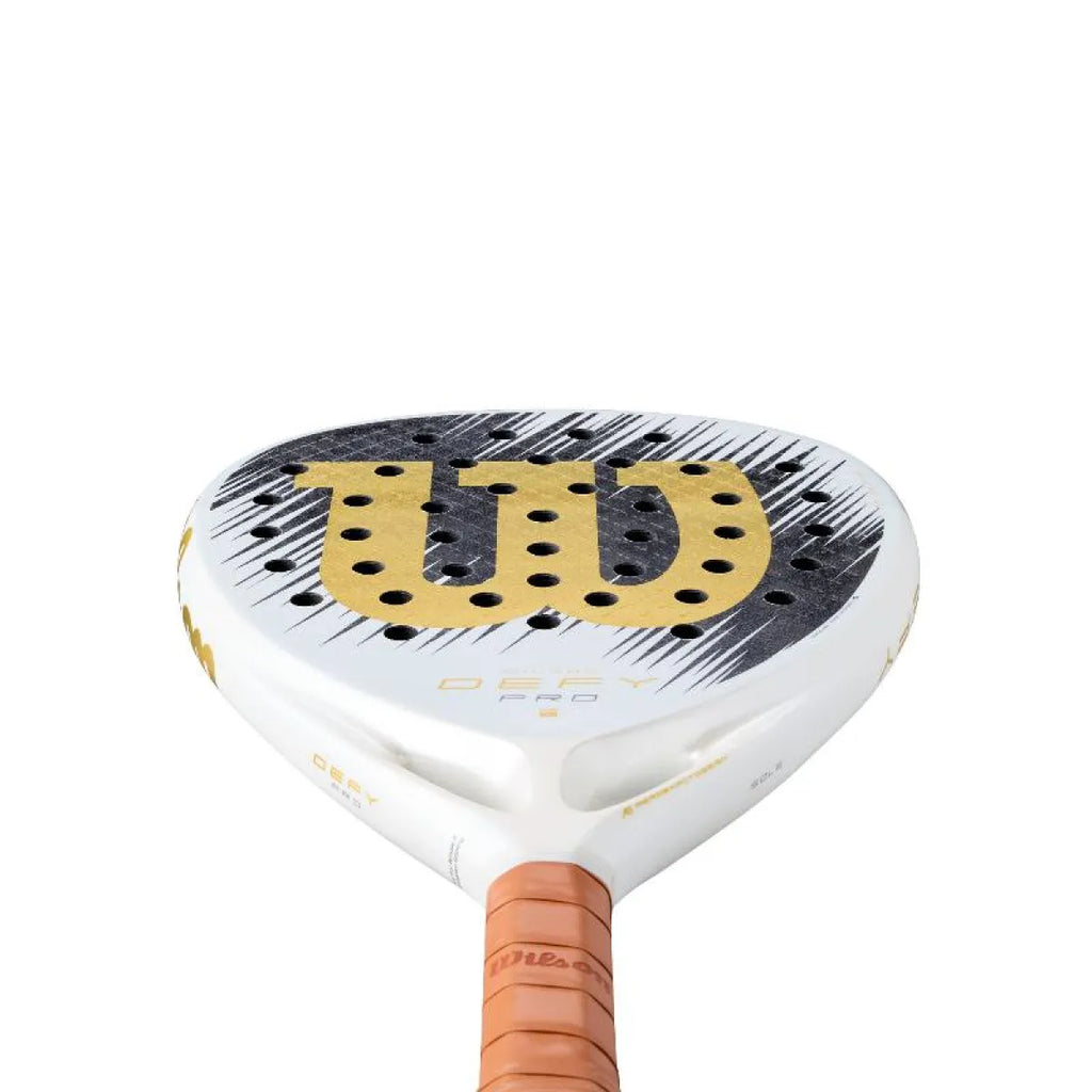 Raquette padel Wilson Defy Pro V1 blanc doré — vue détail 1