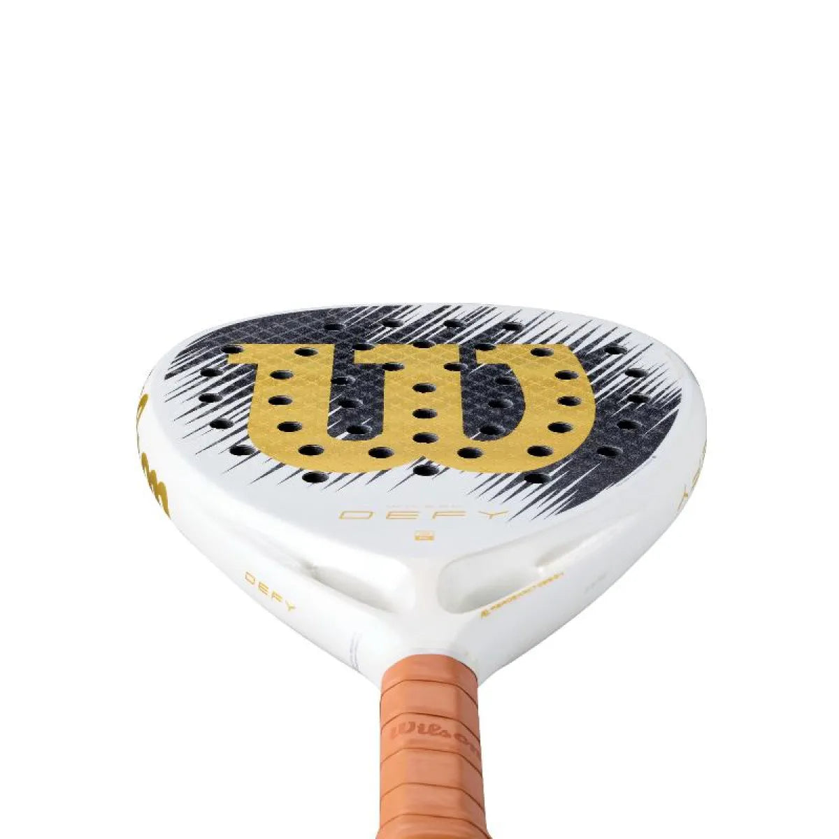 Raquette padel Wilson Defy V1 blanc doré — vue détail 1