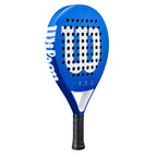 Raquette padel Wilson Elevate bleu blanc — vue de profil
