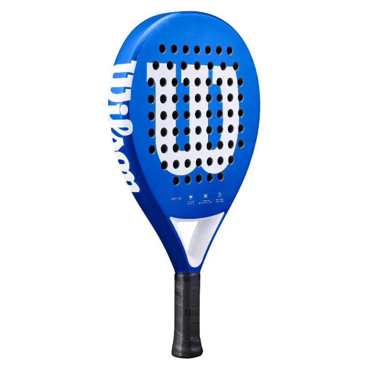 Raquette padel Wilson Elevate bleu blanc — vue de profil