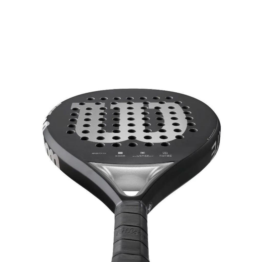 Raquette padel Wilson Elevate noir argent — vue en perspective