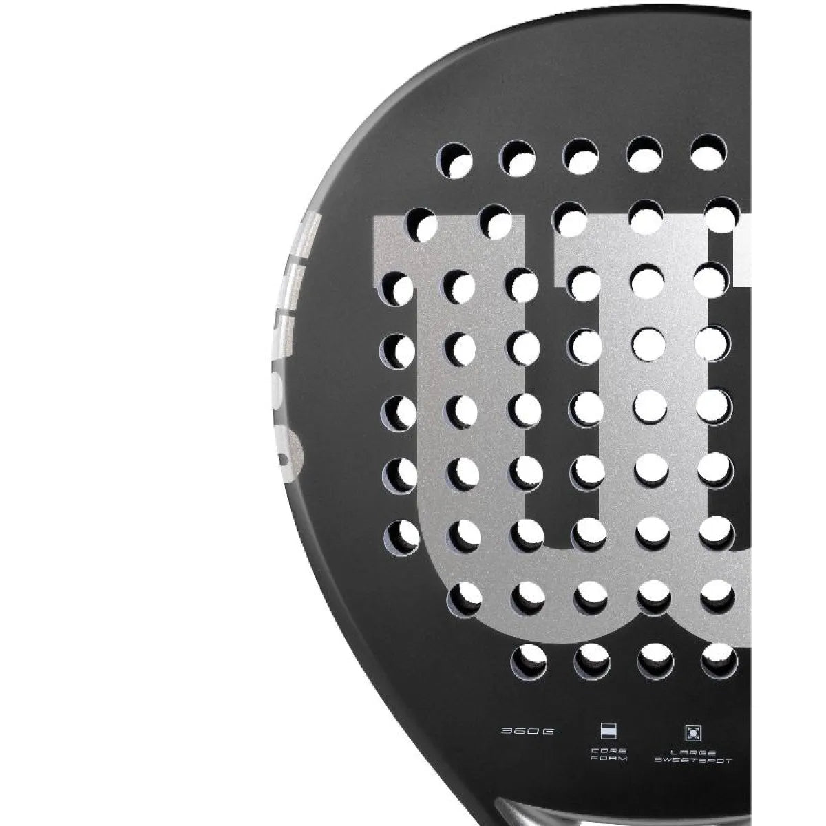 Raquette padel Wilson Elevate noir argent — vue de dos