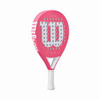 Raquette padel Wilson Elevate rose blanc — vue de profil 2