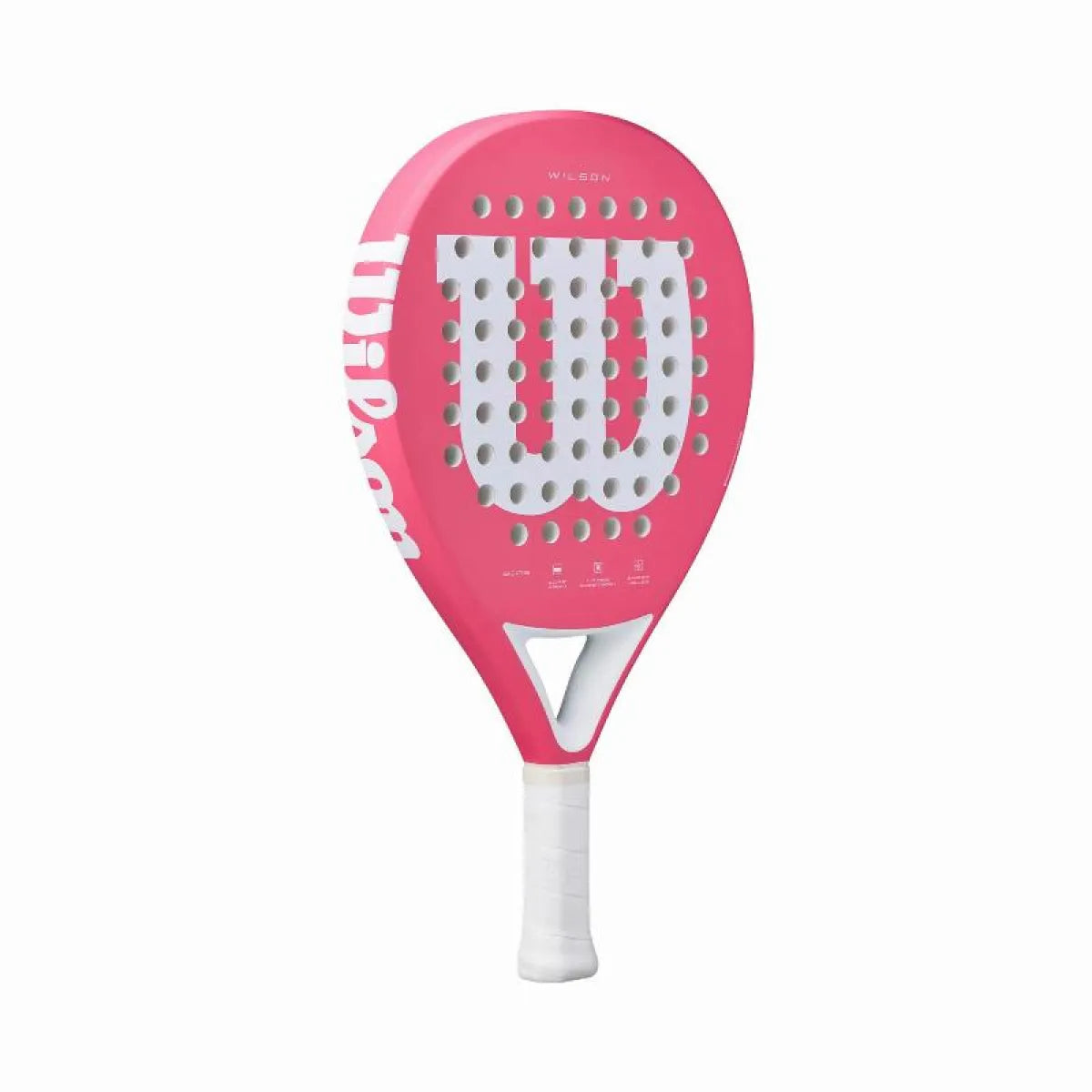 Raquette padel Wilson Elevate rose blanc — vue de profil 2