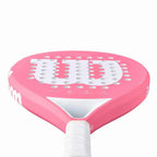 Raquette padel Wilson Elevate rose blanc — vue détail 1