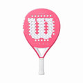 Raquette padel Wilson Elevate rose blanc — vue de face