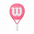 Raquette padel Wilson Elevate rose blanc — vue de face