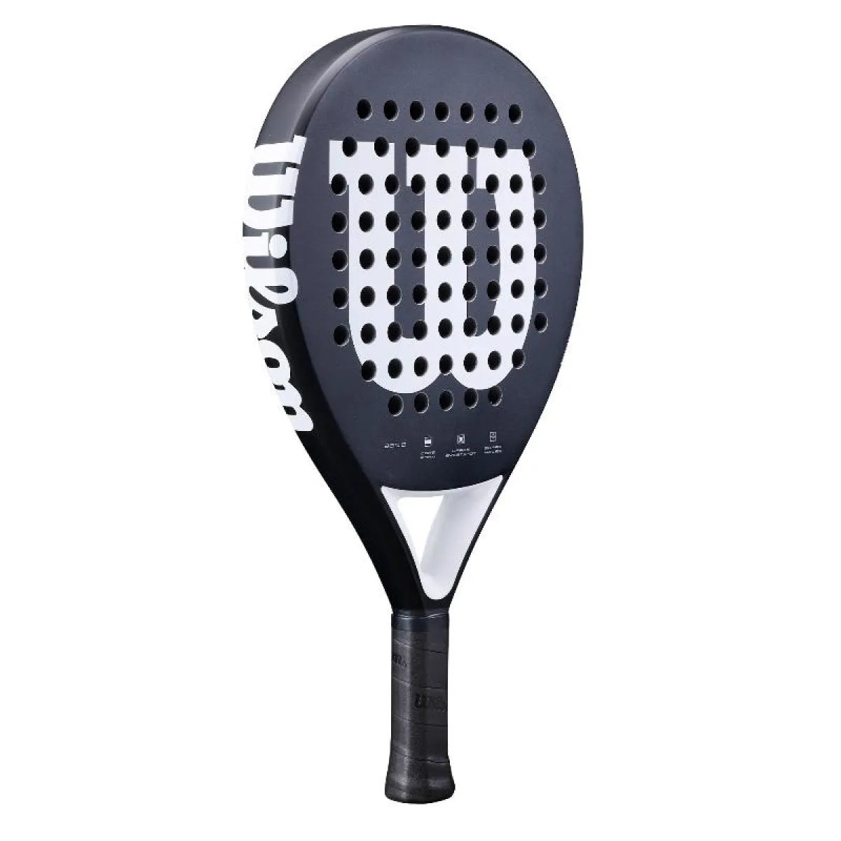 Raquette padel Wilson Match Point noir blanc — vue de profil