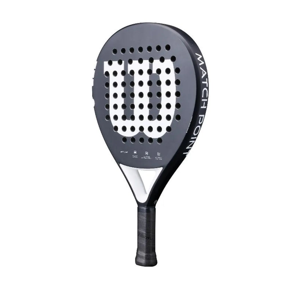 Raquette padel Wilson Match Point noir blanc — vue de profil 2
